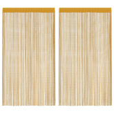 Zasłony sznurkowe 2 szt. Złote 140x250 cm