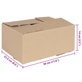 Pudełko składane 50 pcs Naturalny 30 x 21,5 x 14 cm Tektura