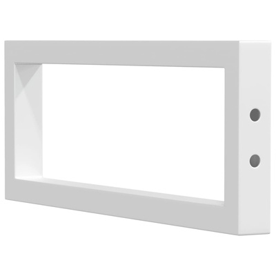 Wsporniki do półki pod umywalkę, 2 szt., białe, prostokątne