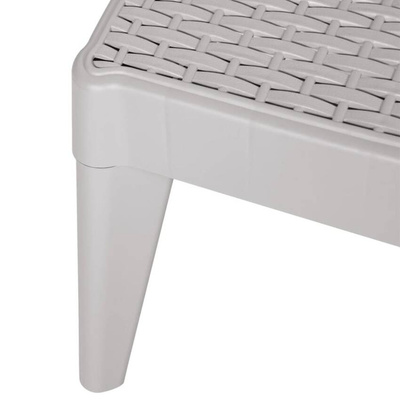 vidaXL Leżak, szary, 186x60x29 cm, PP