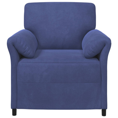 Sofa 1-osobowa Niebieski policyjny 88 x 83 x 95 cm Welur