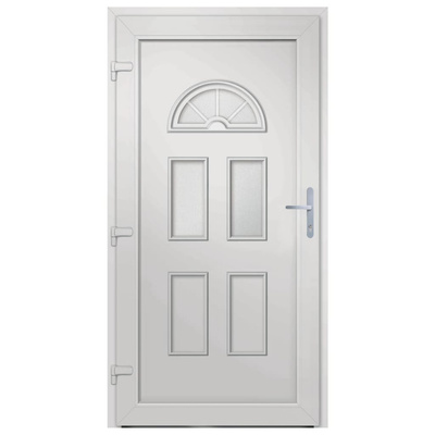 vidaXL Drzwi zewnętrzne, białe, 98x198 cm, PVC