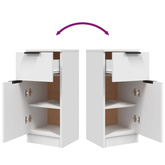 Szafka, biała, 30x30x70 cm, materiał drewnopochodny