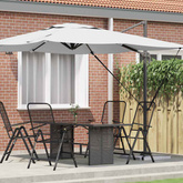 Parasol Roma Beżowy 286 x 284 x 265 cm Aluminium i Poliester