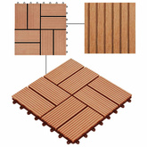 Płytka Tarasowa 11 pcs Drewno tekowe 30 x 30 cm
