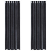 Zasłony zaciemniające 2 pcs Ciemnoszary 140 x 245 cm Aksamit
