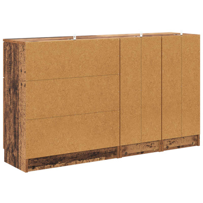 Bufet 3 szt. Stare drewno 120 x 30 x 70 cm Drewno inżynieryjne