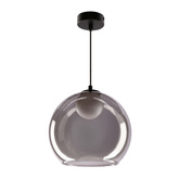 Brin lampa sufitowa czarny 1x15W G9 klosz dymiony+biały
