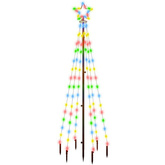 vidaXL Choinka z kołkiem gruntowym, 108 kolorowych LED, 180 cm