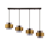 Lampa wisząca z abażurami Spiega czarna mosiężna do salonu nad stół