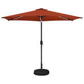 Parasol ogrodowy z oświetleniem LED i podstawą 300 x 300 cm