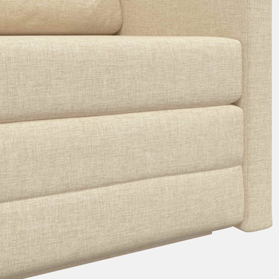 Sofa Bed Kremowy 124 x 71 x 78 cm tkanina