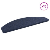 Samoprzylepne maty na schody 15 pcs niebieski 80 x 28 x 3,5 cm