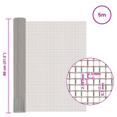 Siatka ekranowa 80 x 500 cm 8 Mesh Stal nierdzewna 201 srebrny
