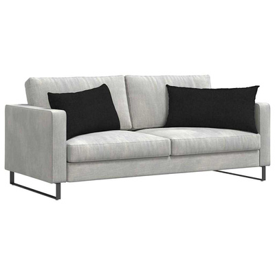 Poduszki na sofę 2 pcs Czarny 80 x 40 cm tkanina