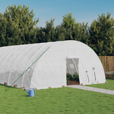 Szklarnia ze stalową ramą, biała, 84 m?, 14x6x2,85 m