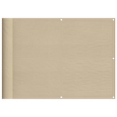 Parawan balkonowy, beżowy, 75x800 cm, 100% poliester Oxford