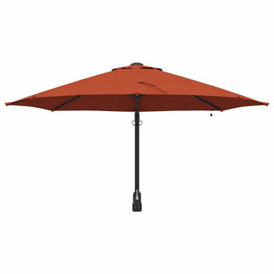Parasolka ogrodowa terakota 248 x 248 x 148 cm Poliester i Stal