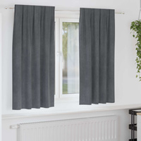 Zasłony zaciemniające 2 pcs Jasnoszary 140 x 175 cm Aksamit