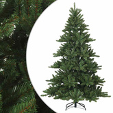 Sztuczna choinka z zawiasami Zielony 210 cm PVC, stal