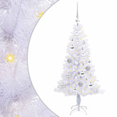 Sztuczna choinka z 150 diodami LED Biały 120 cm PVC i Stal
