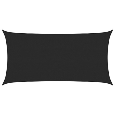 Żagiel przeciwsłoneczny, 160 g/m?, czarny, 2x3,5 m, HDPE