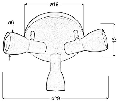Lampa sufitowa plafon srebrny regulowany Picardo 98-44242