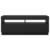 vidaXL Szafka pod TV z oświetleniem LED, czarna, 100x35x40 cm