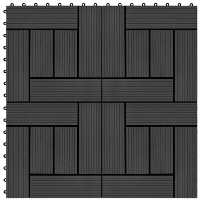 Płytka Tarasowa 11 pcs Czarny 30 x 30 cm