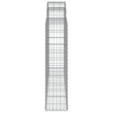 Kosze gabionowe, 12 szt, 200x30x120/140cm, galwanizowane żelazo