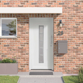 Drzwi Frontowe 88 x 200 cm PVC Biały