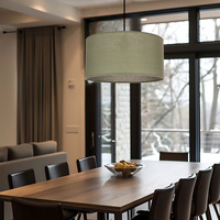 Lampa wisząca z abażurem Shanti miętowa do salonu i sypialni