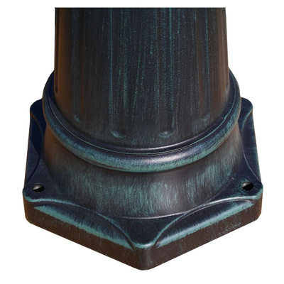 Stojąca lampa ogrodowa 2-ramienna, 215 cm, ciemnozielona/czarna