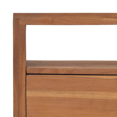 vidaXL Szafka z kółkami pod TV, 110x30x40 cm, lite drewno tekowe
