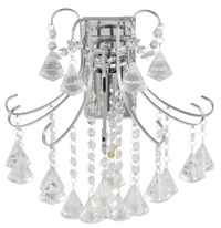 Lampa ścienna kinkiet kryształowy BARCELONA 1x60W E27 srebrny
