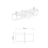 Łącznik wzdłużny do szyny MEVA PRO I Connector Black, czarny EDO777525 EDO Solutions