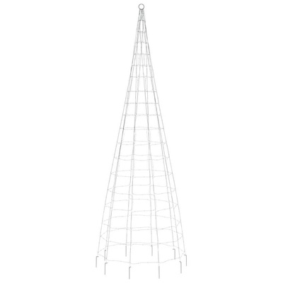 vidaXL Choinka z lampek, na maszt, 550 niebieskich LED, 300 cm
