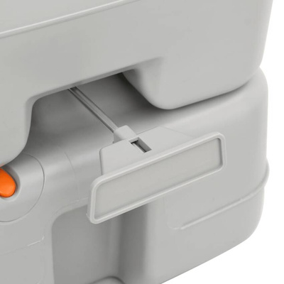 vidaXL Przenośna toaleta turystyczna, szaro-biała, 15+10 L, HDPE