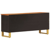Szafka pod TV, brązowo-czarna 100x33,5x46 cm, lite drewno mango vidaXL