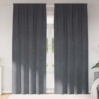 Zasłony zaciemniające 2 pcs Jasnoszary 140 x 225 cm Aksamit