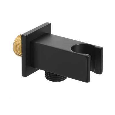 Przyłącze z uchwytem na słuchawkę kwadratowe, czarne SC-P1-041-P Invena