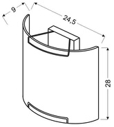 Lampa szklana ścienna/sufitowa kinkiet Doka 10-09197