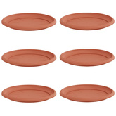 Okrągły Talerzyk Kwiatowy 6 pcs Czerwony ceglasty ? 27 x 2,5 cm