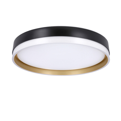 Florida lampa sufitowa plafon biały + złoty + czarny 24w led 38 cm klosz biały