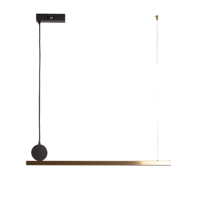 Lampa Wisząca Liniowa Czarno-złota 88cm 14W Abruzzo Cavalese