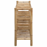 Stojak na buty z półką Naturalny 68 x 28 x 63 cm Bambus