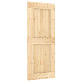 Drzwi przesuwne Naturalny i czarny 85 x 210 cm
