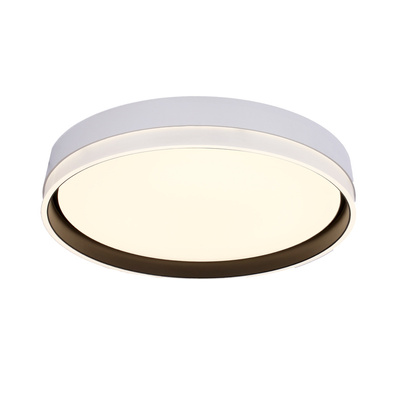 Florida lampa sufitowa plafon biały+czarny 24w led 39 cm klosz biały