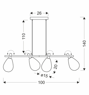 Lampa wisząca Denso szklana czarna nad stół potrójna z kloszami dymionymi i miedzianymi