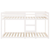 Łóżko piętrowe, białe, 80x200 cm, lite drewno sosnowe